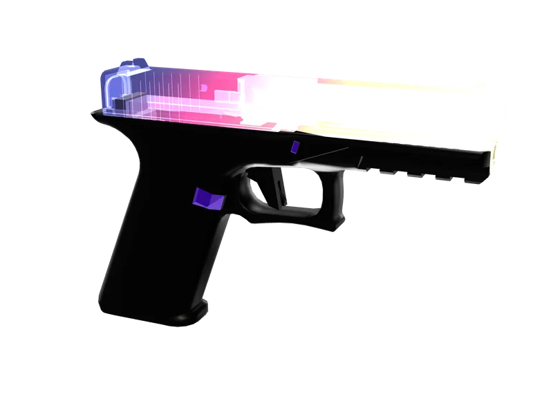 Csgofade — 3D render of the pistol model, shown from the side