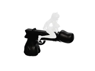 Dickgun — 3D render of the pistol model, shown from the side