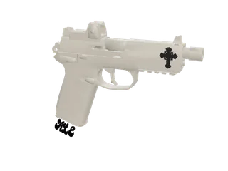 Fnxale — 3D render of the pistol model, shown from the side