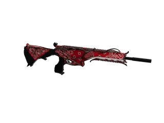Foolv2 Red — 3D render of the rifle model, shown from the side