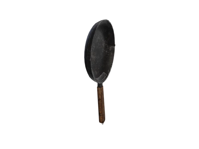 Fryinpan — 3D render of the melee model, shown from the side