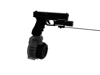 G19ghouliebybenny — 3D render of the pistol model, shown from the side