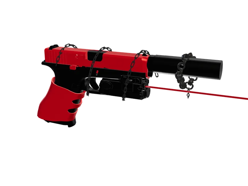 G19xbutton — 3D render of the pistol model, shown from the side