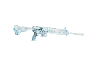 Glacier — 3D render of the rifle model, shown from the side