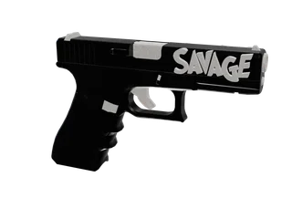 Glock17 — 3D render of the pistol model, shown from the side