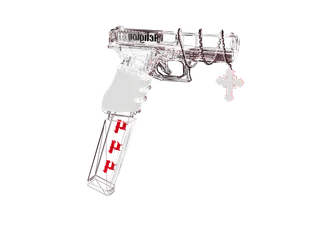 Headtapg40 — 3D render of the pistol model, shown from the side