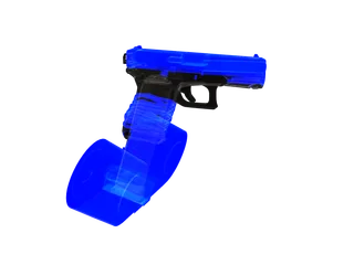 Hunxhswitch — 3D render of the pistol model, shown from the side