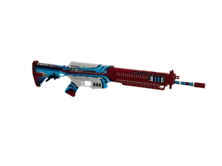 Integrale — 3D render of the rifle model, shown from the side