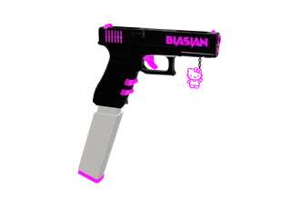Jadedaiko — 3D render of the pistol model, shown from the side