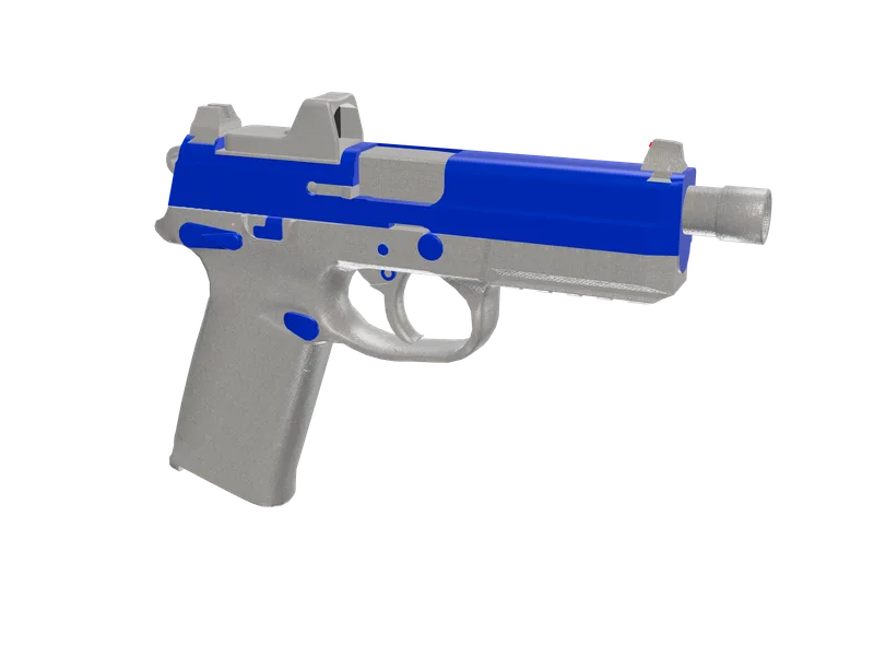 Kaalboosterfx45 — 3D render of the pistol model, shown from the side