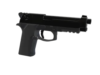 M9 P Chromium — 3D render of the pistol model, shown from the side