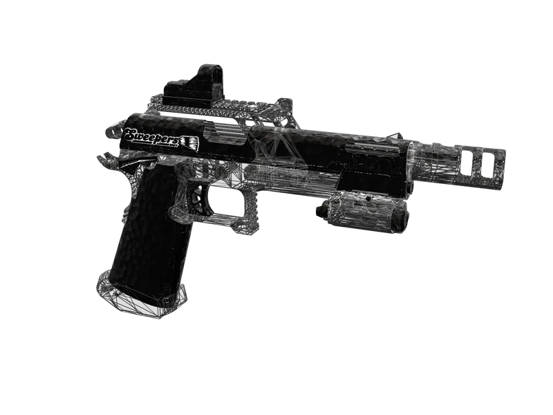 Maxpain — 3D render of the pistol model, shown from the side