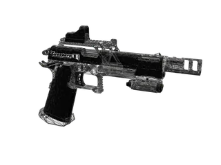 Maxpain — 3D render of the pistol model, shown from the side