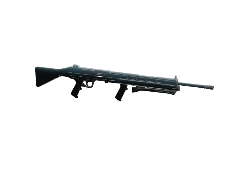 Mgxmas — 3D render of the machine gun model, shown from the side