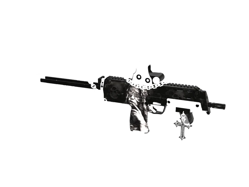 Mp7 Gothic — 3D render of the pistol model, shown from the side