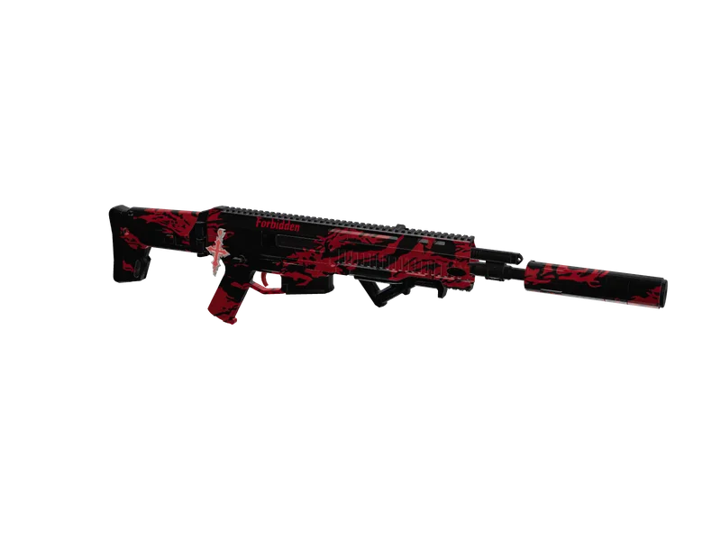 Mxrcy — 3D render of the rifle model, shown from the side