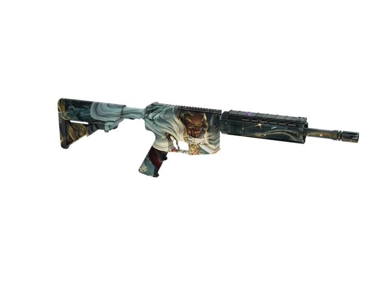 Nevav2 — 3D render of the rifle model, shown from the side