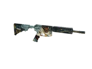 Nevav2 — 3D render of the rifle model, shown from the side