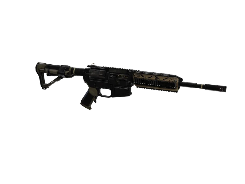 Nvrifle Chr — 3D render of the rifle model, shown from the side