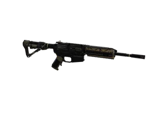 Nvrifle Chr — 3D render of the rifle model, shown from the side