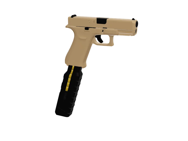 Ozglock — 3D render of the pistol model, shown from the side