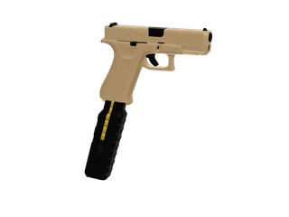 Ozglock — 3D render of the pistol model, shown from the side