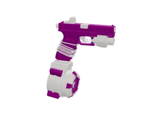 Pinkdiamondsemi — 3D render of the pistol model, shown from the side