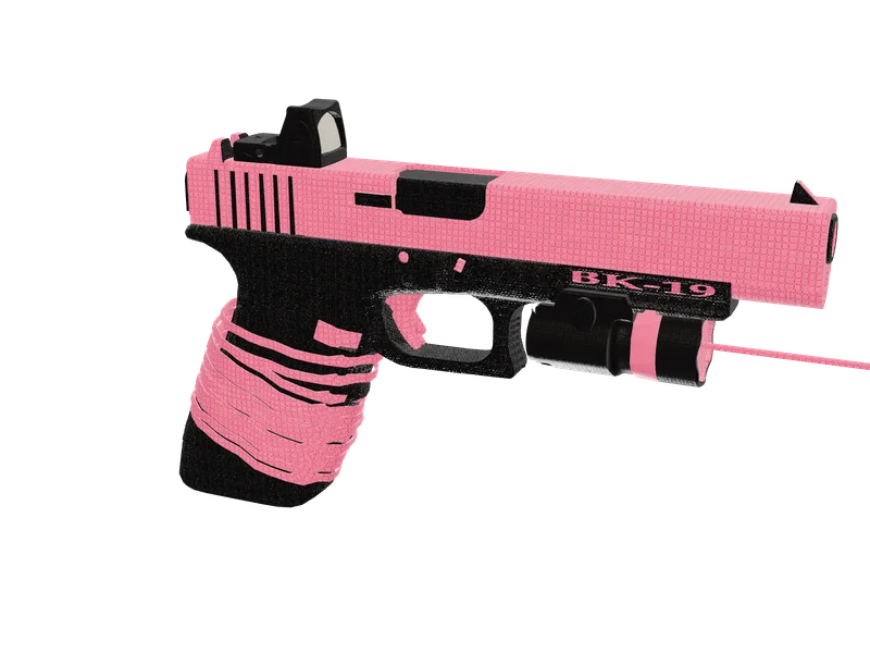 Pinkvvs — 3D render of the pistol model, shown from the side