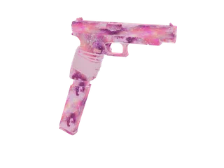 Pinky2 — 3D render of the pistol model, shown from the side