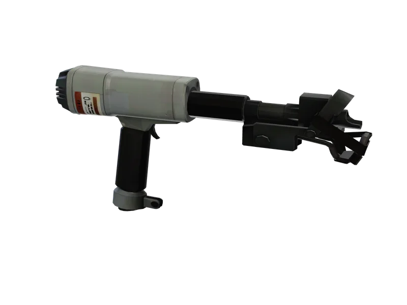 Nailgun — 3D render of the pistol model, shown from the side