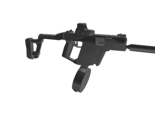 Polovec — 3D render of the smg model, shown from the side