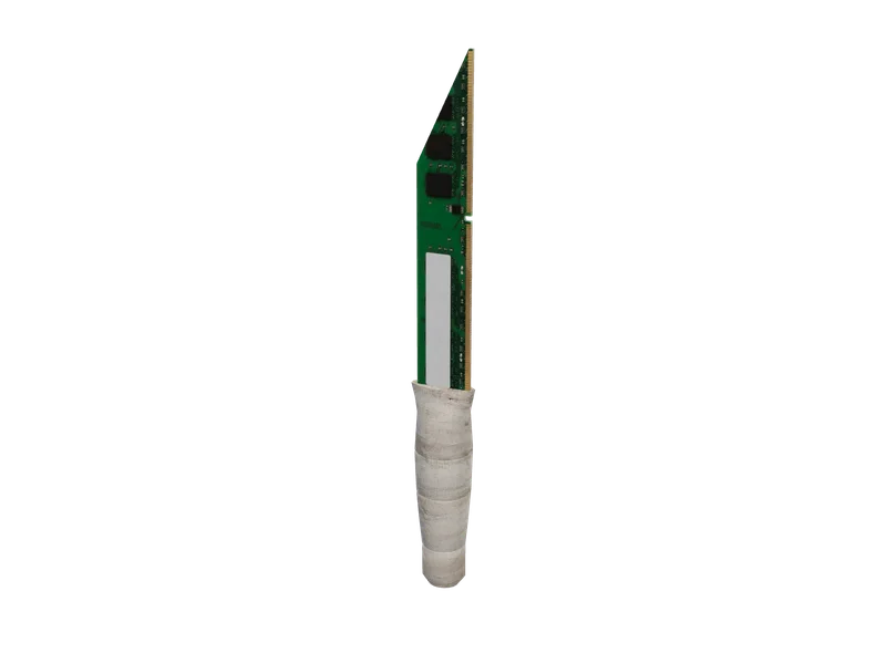 Ram Knife — 3D render of the melee model, shown from the side