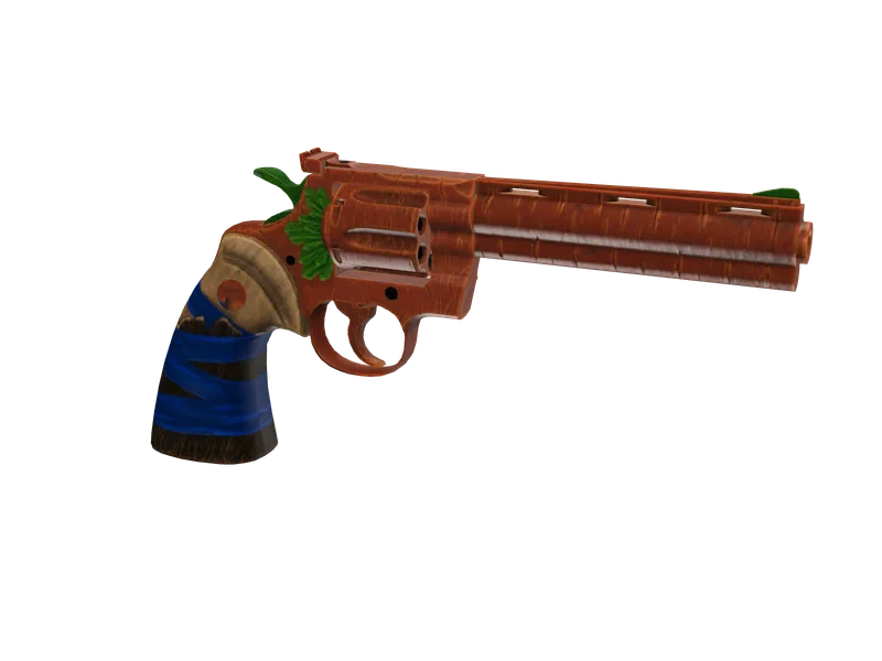 Revocarrot — 3D render of the pistol model, shown from the side