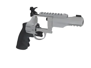 Revolver Whity — 3D render of the pistol model, shown from the side