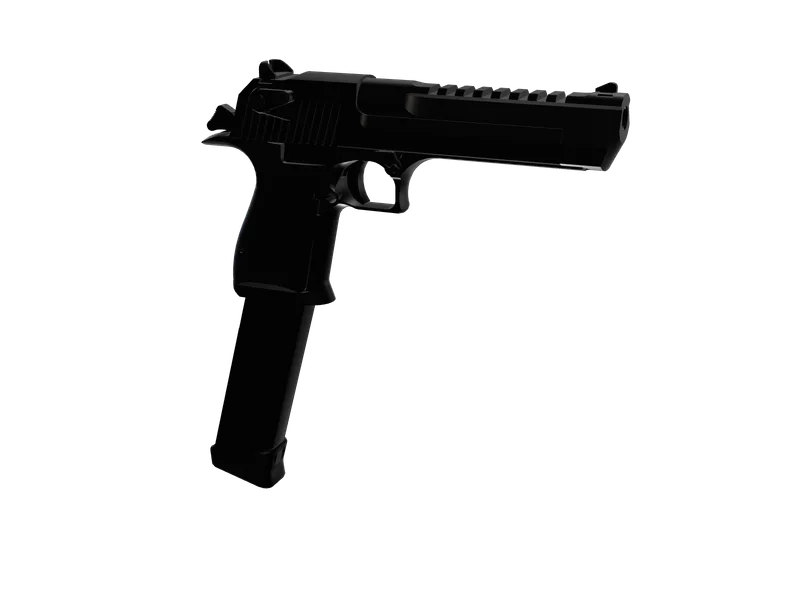 Richsex — 3D render of the pistol model, shown from the side