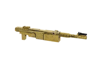 Santas — 3D render of the rifle model, shown from the side