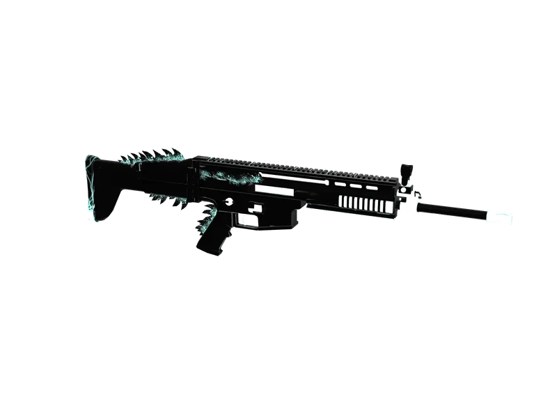 Scarl Godzilla — 3D render of the rifle model, shown from the side