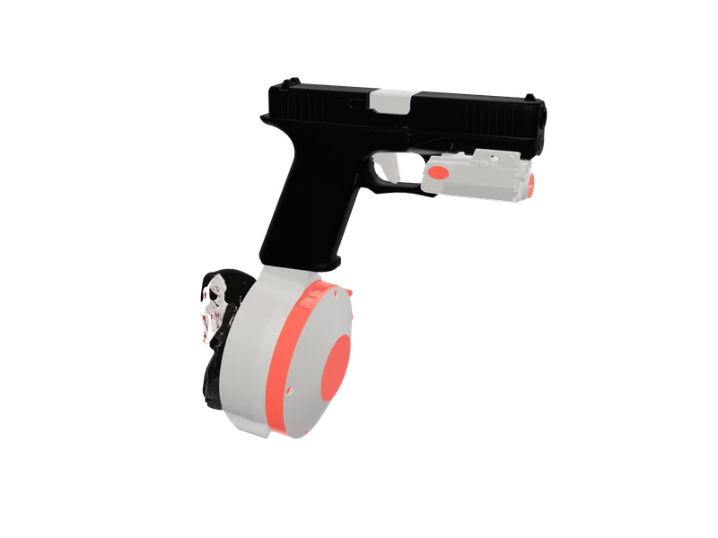 Screamglock17 — 3D render of the pistol model, shown from the side