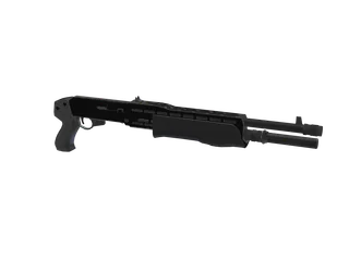 Shotgun Chromium — 3D render of the shotgun model, shown from the side