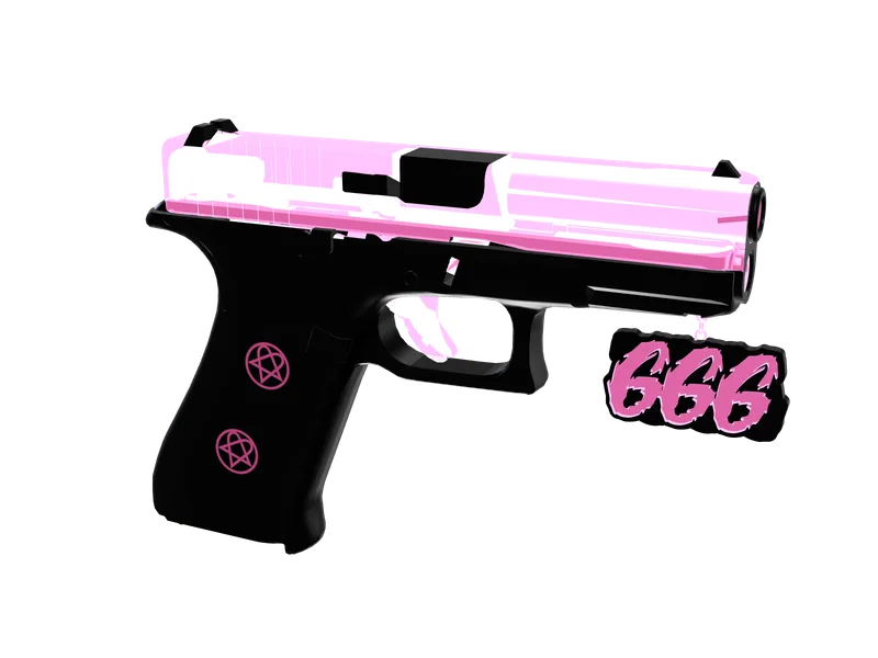 Shyglock — 3D render of the pistol model, shown from the side