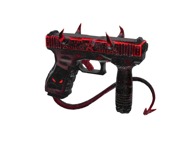 Sinner — 3D render of the pistol model, shown from the side