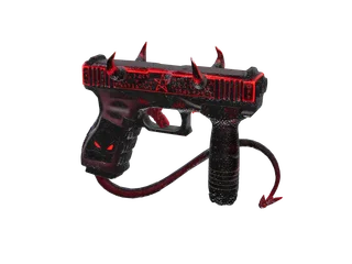 Sinner — 3D render of the pistol model, shown from the side