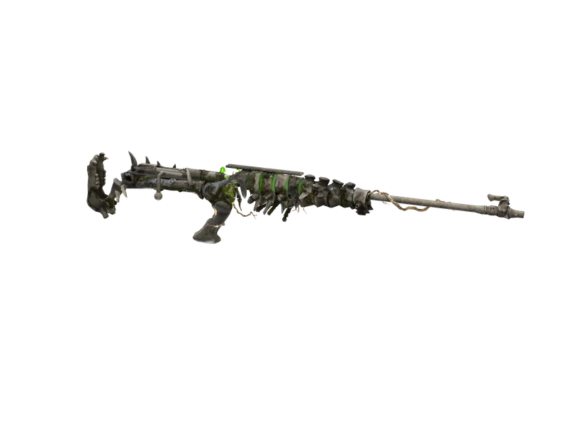 Sniperhall — 3D render of the sniper model, shown from the side