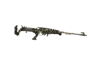 Sniperhall — 3D render of the sniper model, shown from the side