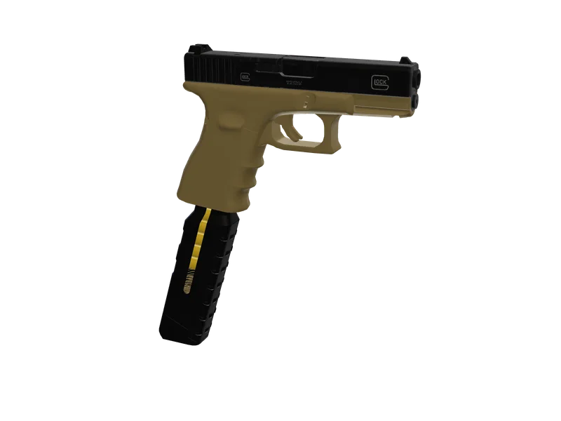 Tang19 — 3D render of the pistol model, shown from the side