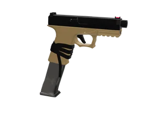 Tanpistol — 3D render of the pistol model, shown from the side