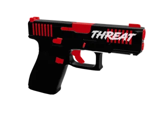 Threatclock — 3D render of the pistol model, shown from the side