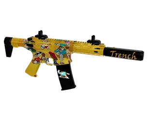 Trenches — 3D render of the pistol model, shown from the side