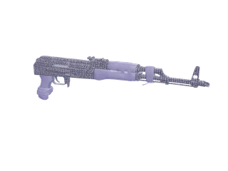 Akfemvvs Purple — 3D render of the rifle model, shown from the side