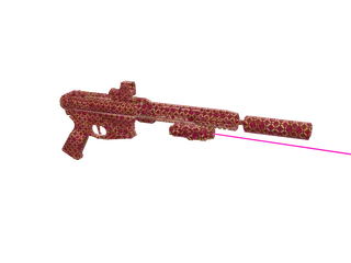 Arpfemvvs Pink — 3D render of the rifle model, shown from the side
